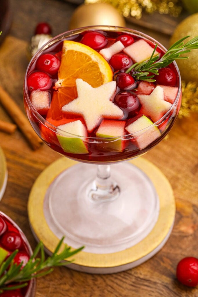 Starry Night Holiday Punch in a glass