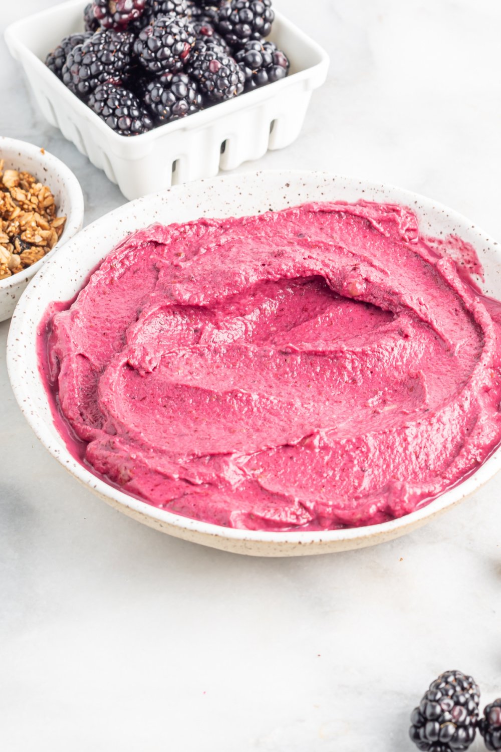 blended smoothie in a bowl