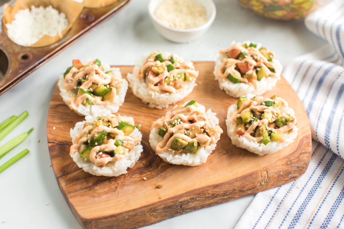 California Roll Sushi Cups