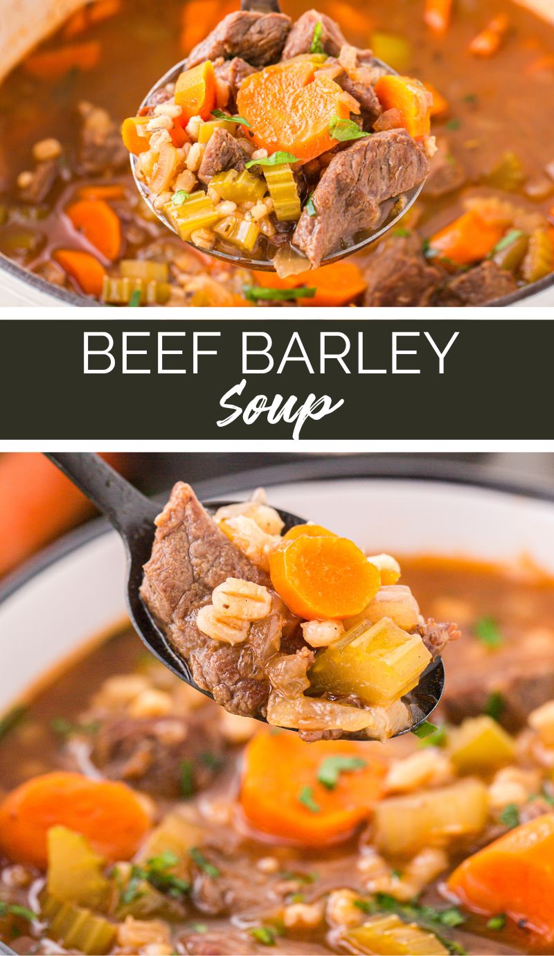 Enjoy the ultimate comfort food with our hearty beef barley soup, made with tender beef, barley, and a medley of vegetables simmered in a yummy broth. via @familyfresh