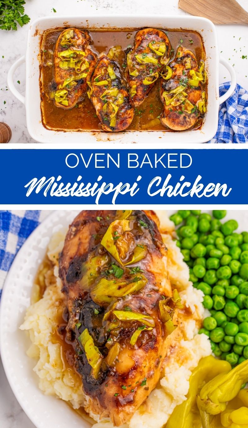 If you like Mississippi pot roast, you’ll love this Oven Baked Mississippi Chicken. It’s tender, flavorful, and amazingly simple to make. via @familyfresh