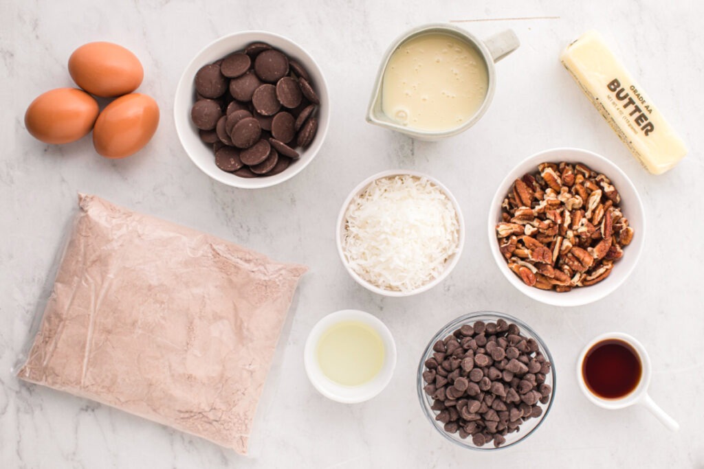 German Chocolate Cake Cookies ingredients