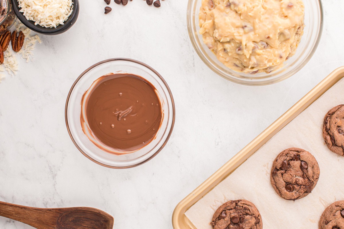 melted chocolate in a bowl