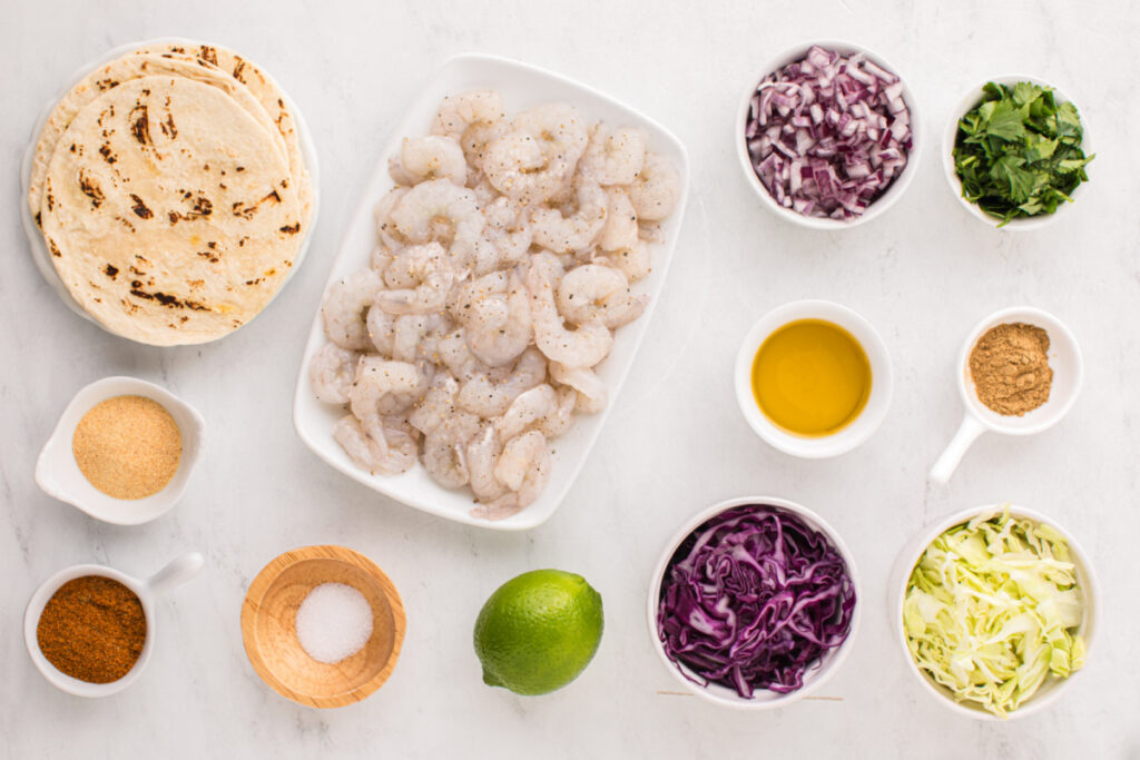 ingredients for baja shrimp tacos