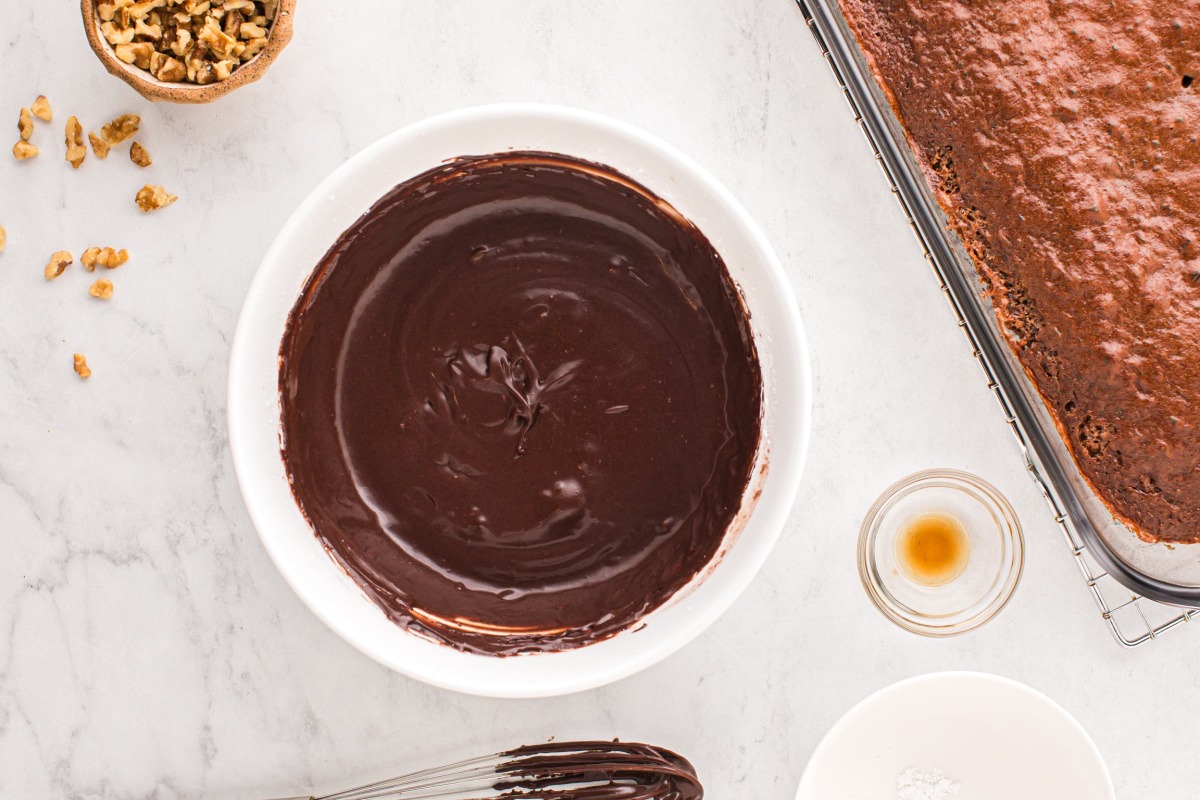 frosting mixture in bowl