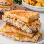 Air Fryer Tuna Melts on a plate