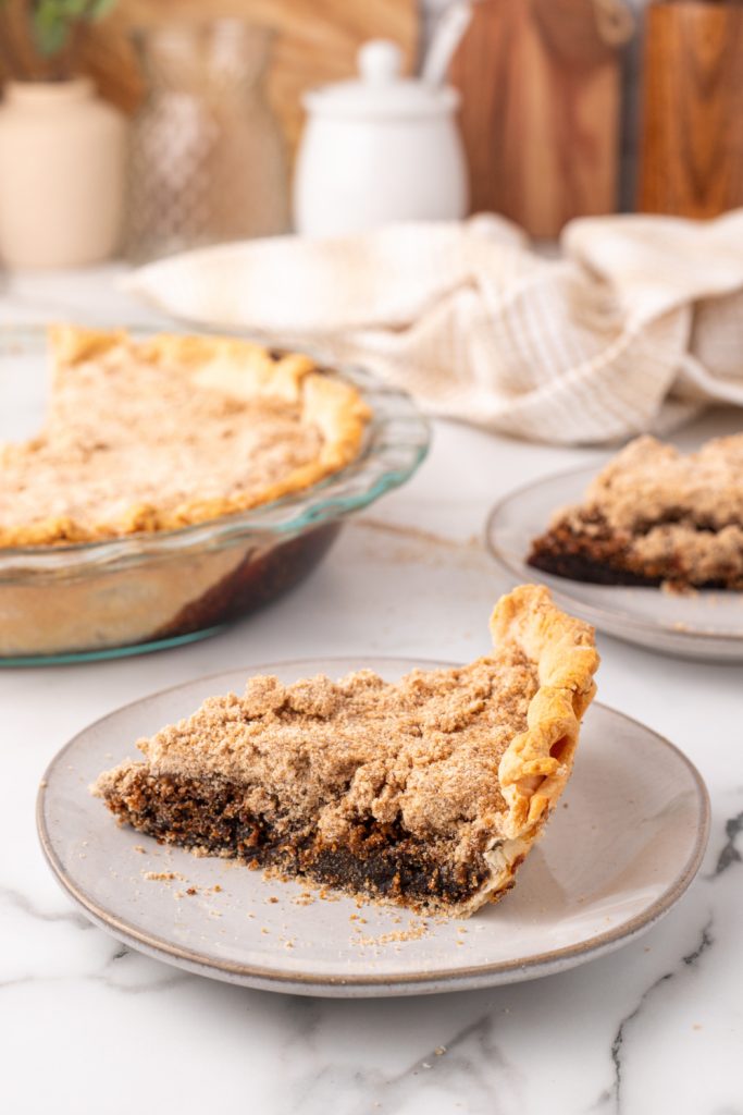 shoofly pie on a plate