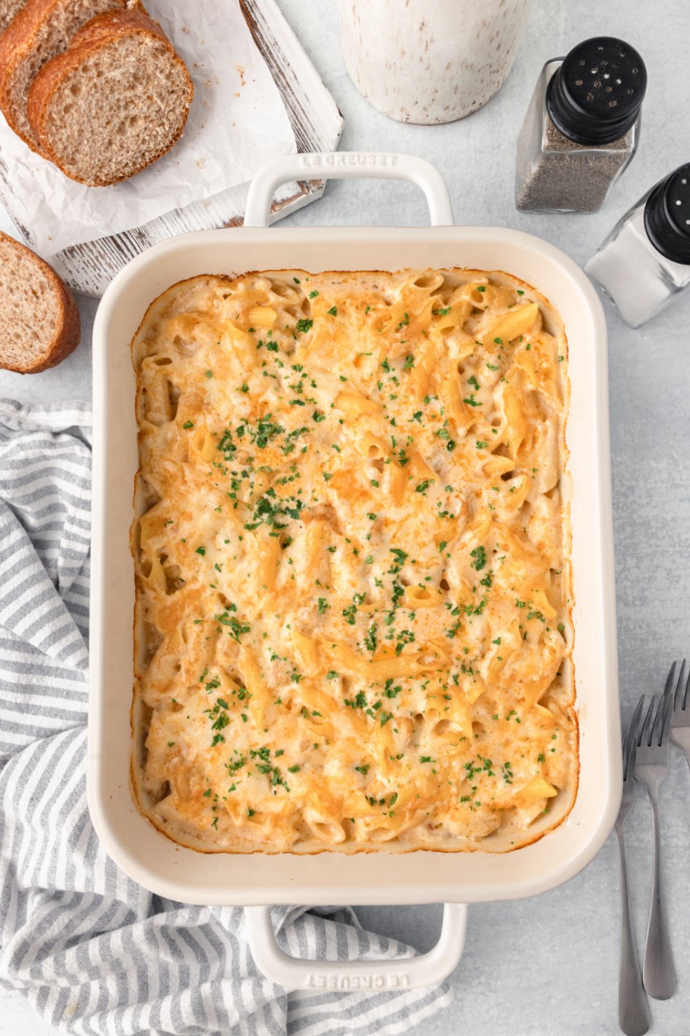 baked casserole in baking dish