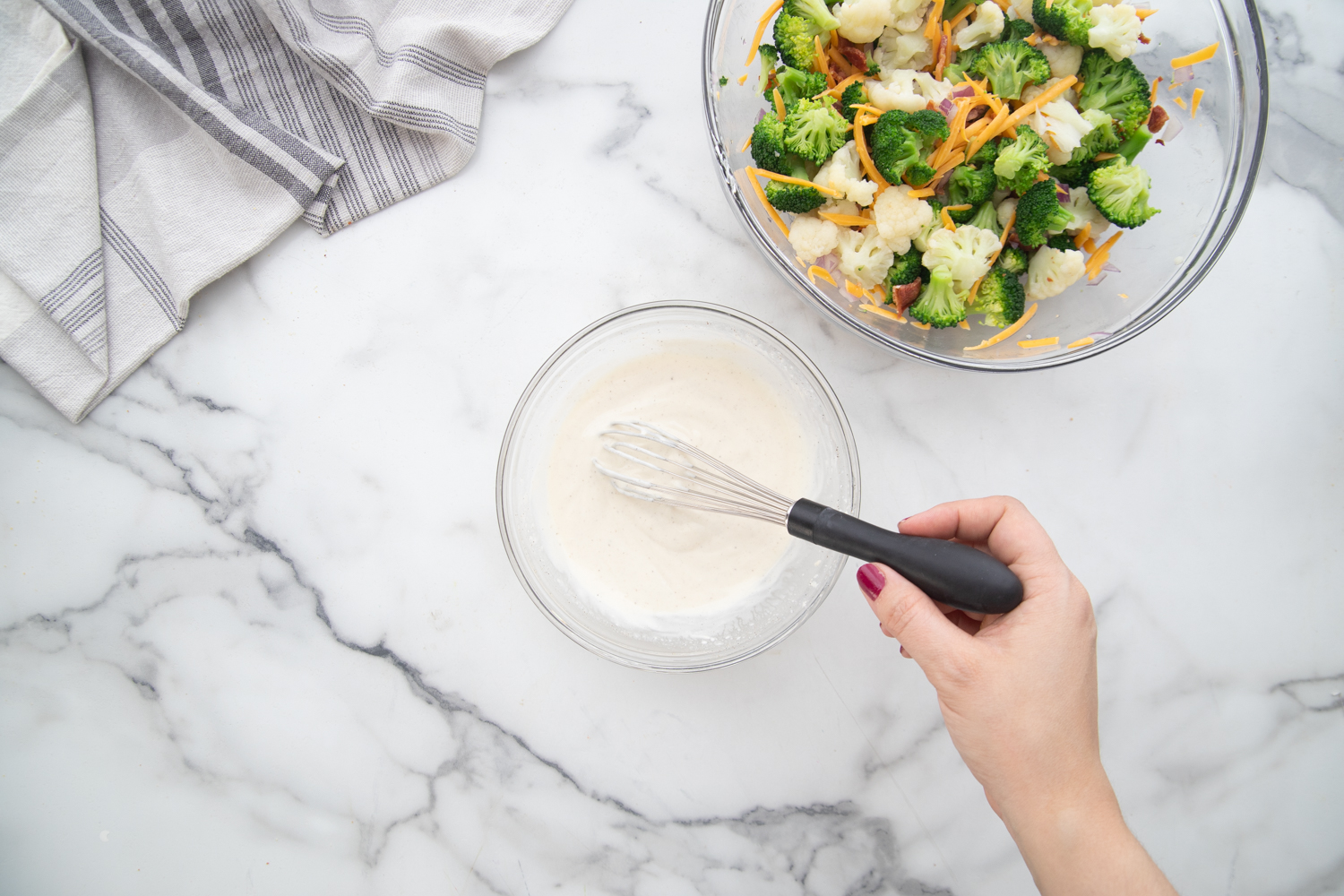 whisking dressing