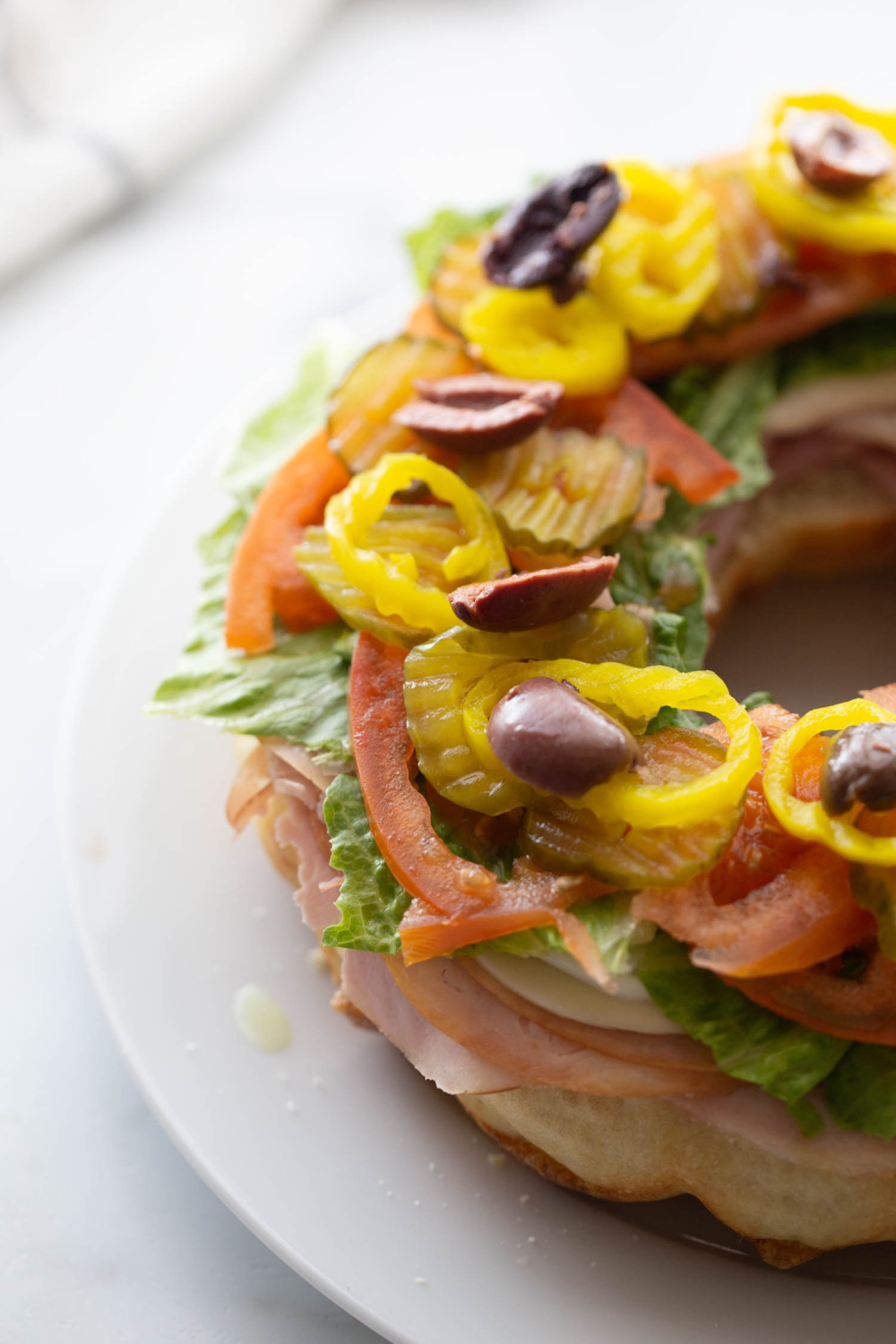 Bundt Pan Sub Sandwich on plate
