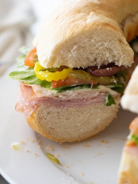 Bundt Pan Sub Sandwich on a plate