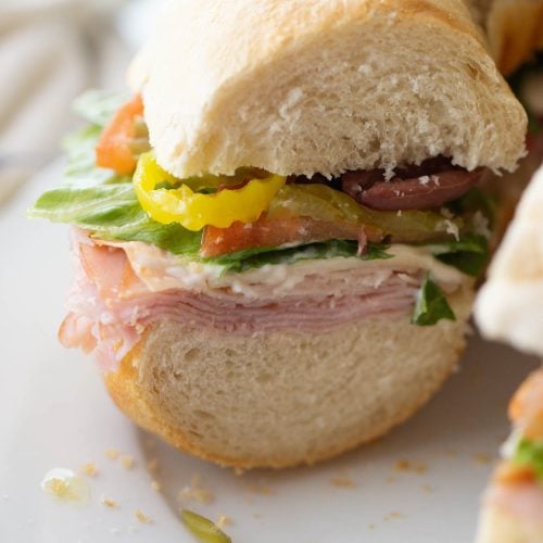 Bundt Pan Sub Sandwich on a plate