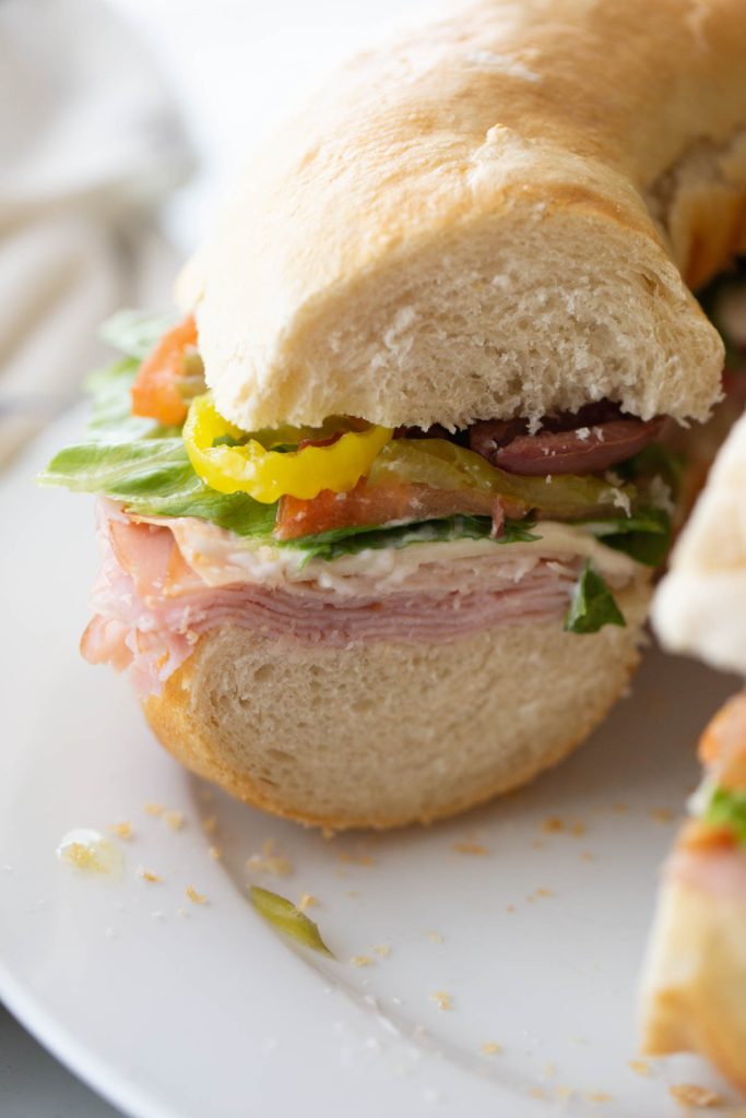 Bundt Pan Sub Sandwich on a plate