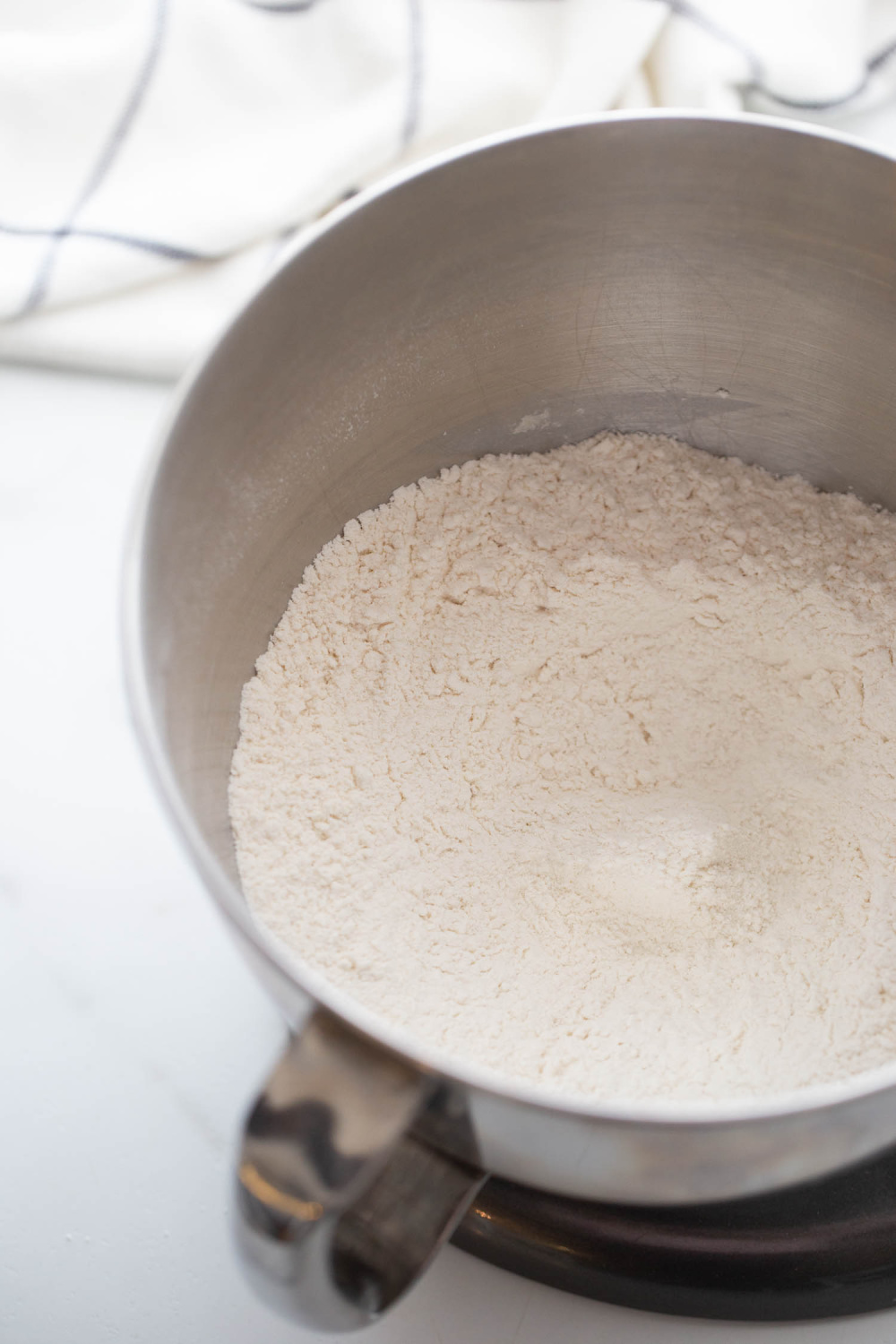 salt and flour in a bowl