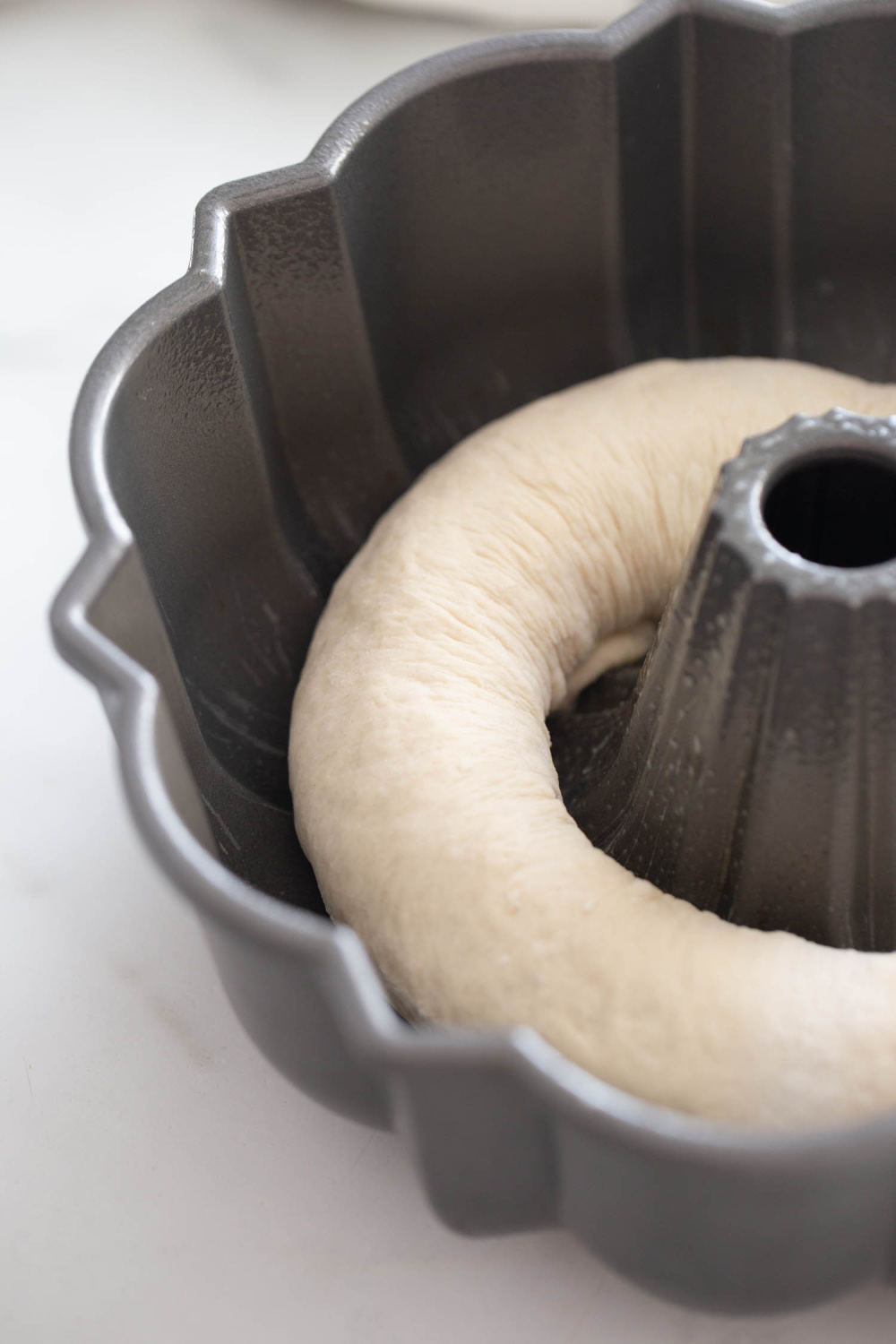 dough in bundt pan