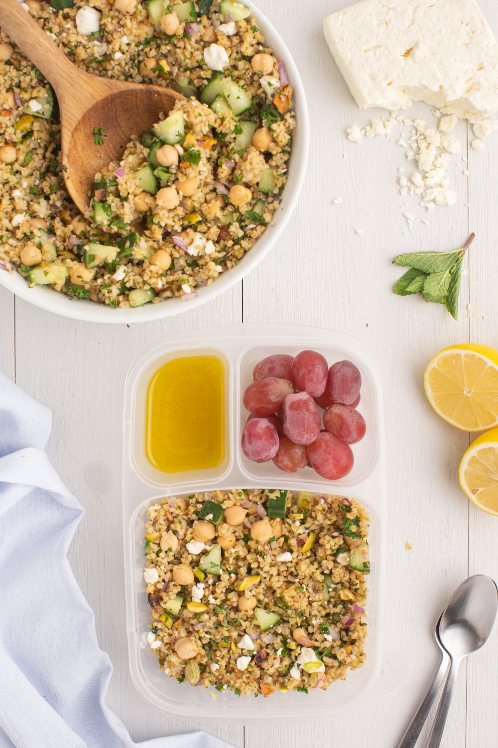 Famous Jennifer Aniston Salad in a lunch box