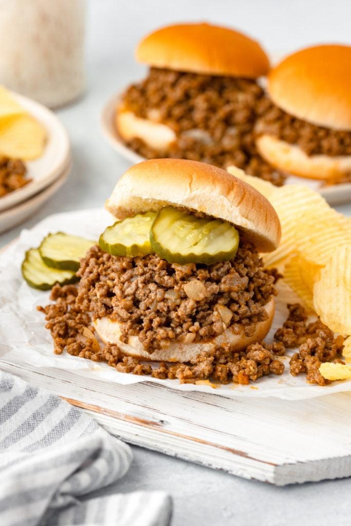 Loose Meat Sandwich Recipe plated 