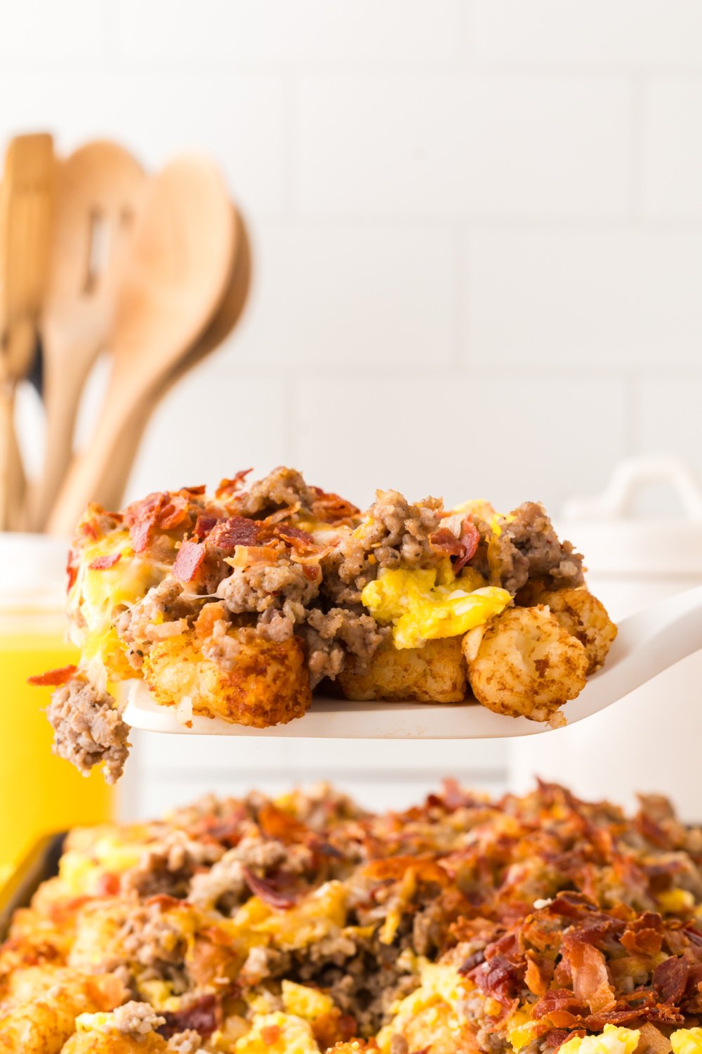 serving breakfast totchos