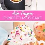 Air Fryer Funfetti Mug Cake recipe from The Family Fresh Meals