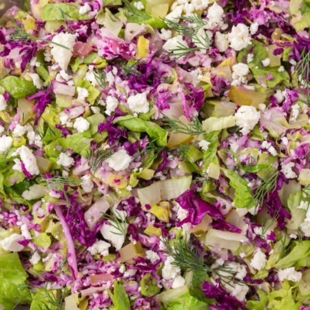 Dill Pickle Salad in a bowl