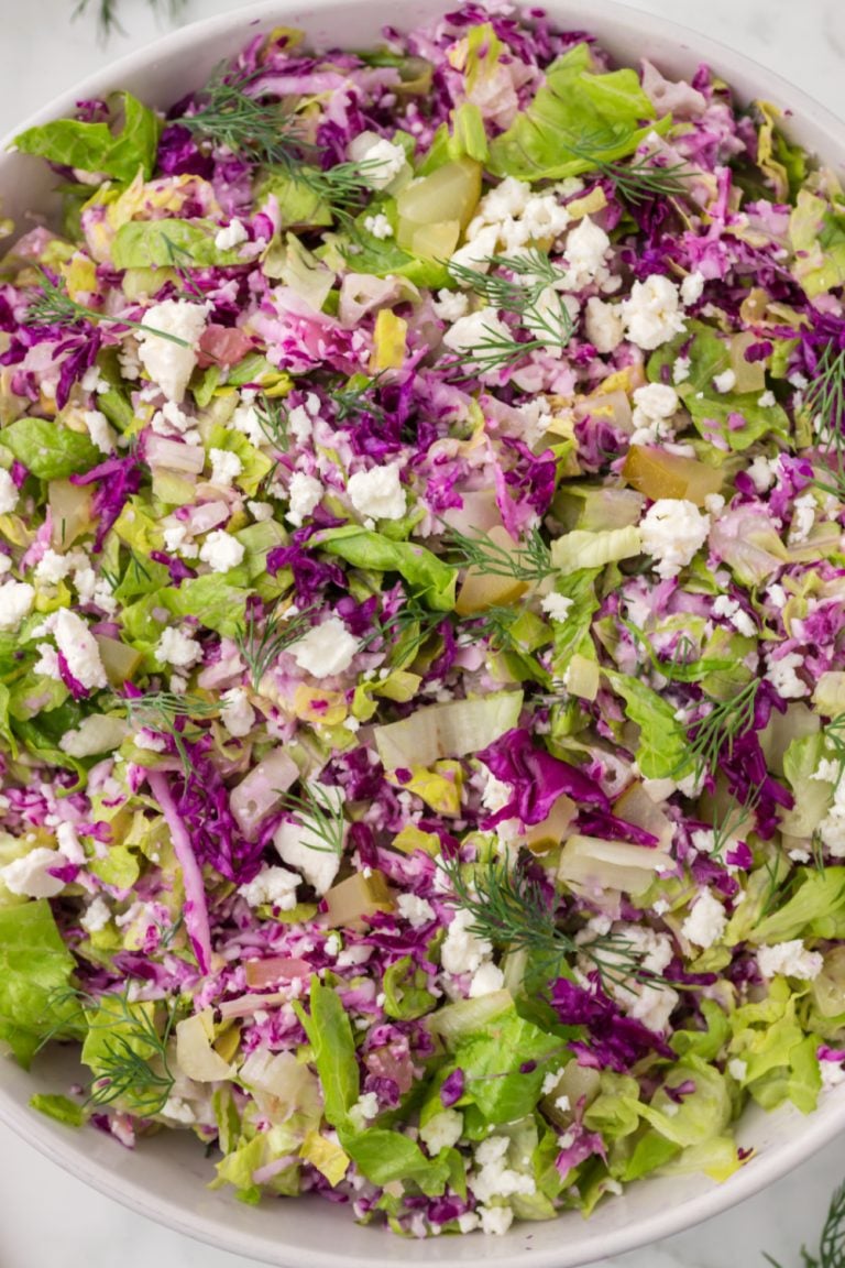 Dill Pickle Salad in a bowl
