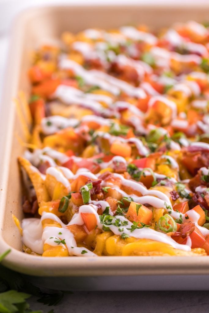 Dirty French Fries in a baking dish