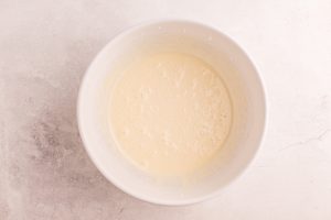 sweetened condensed milk in a bowl