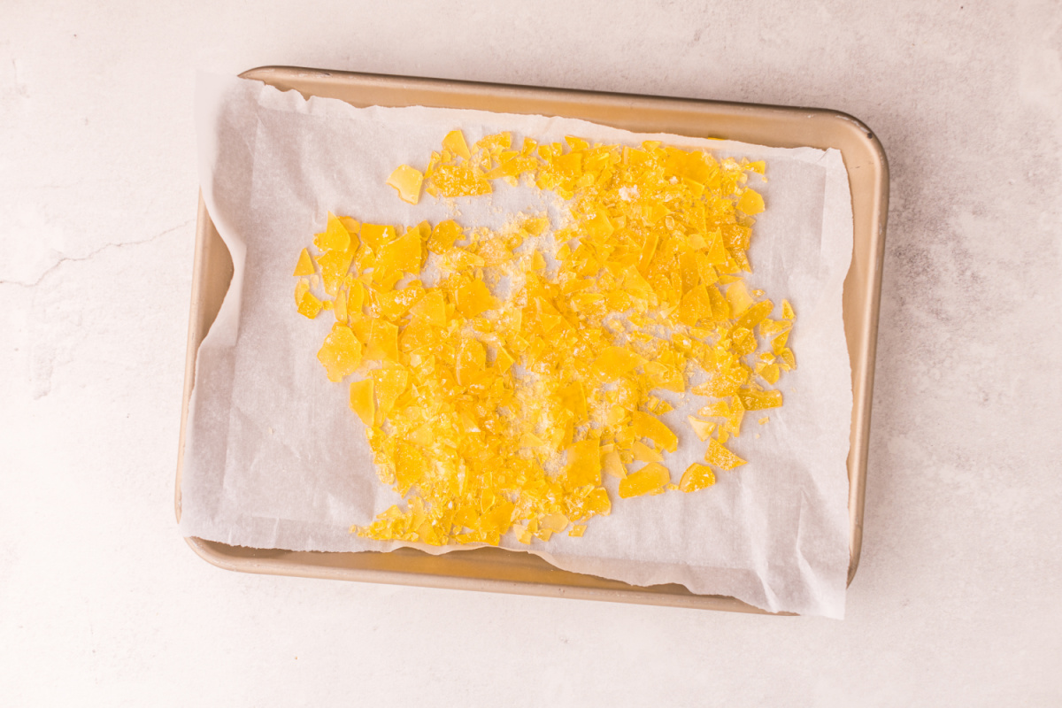 caramelized sugar broken into pieces