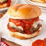 Easy Pizza Burgers on a plate
