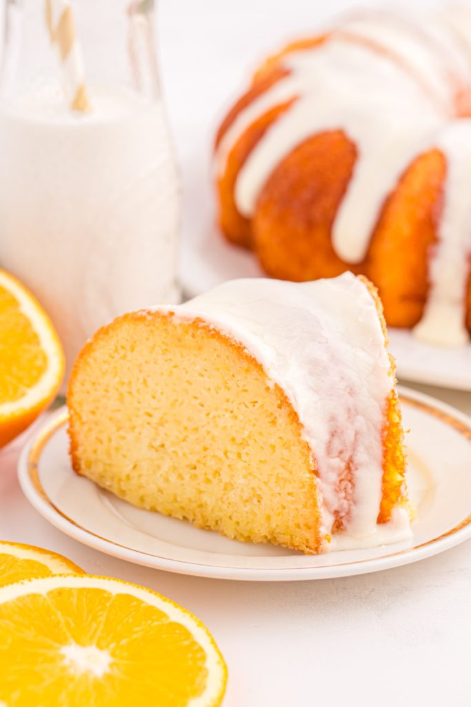 Slice of cake on a plate