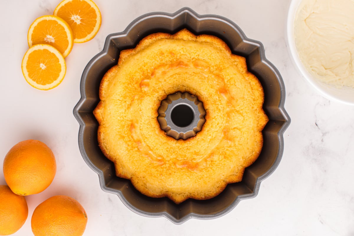 cake baked in a pan