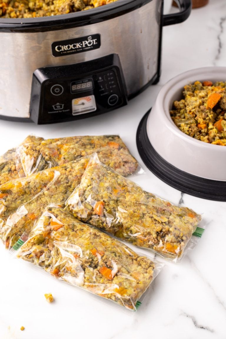 Slow Cooker Dog Food in packets