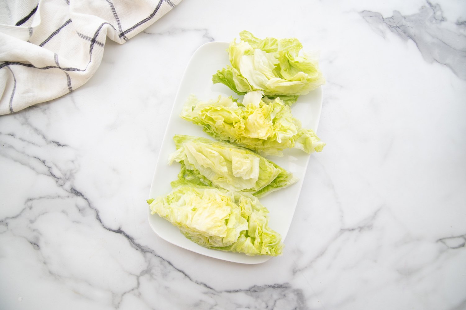 wedges of lettuce on a plate