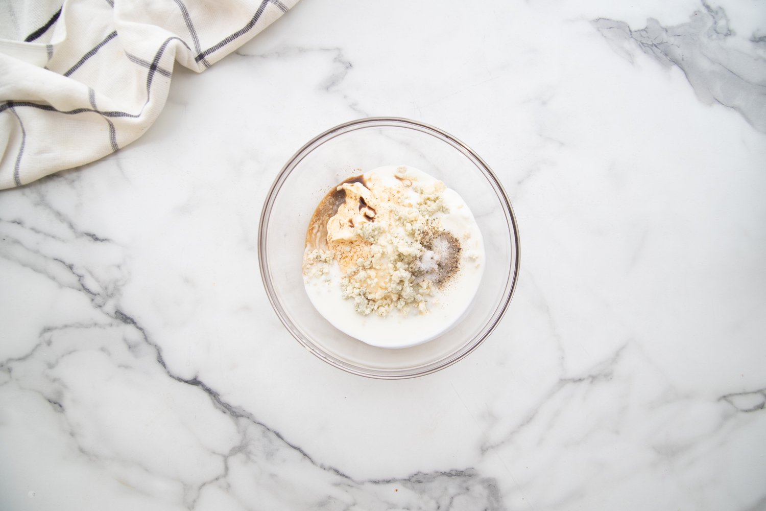 ingredients for dressing in a bowl