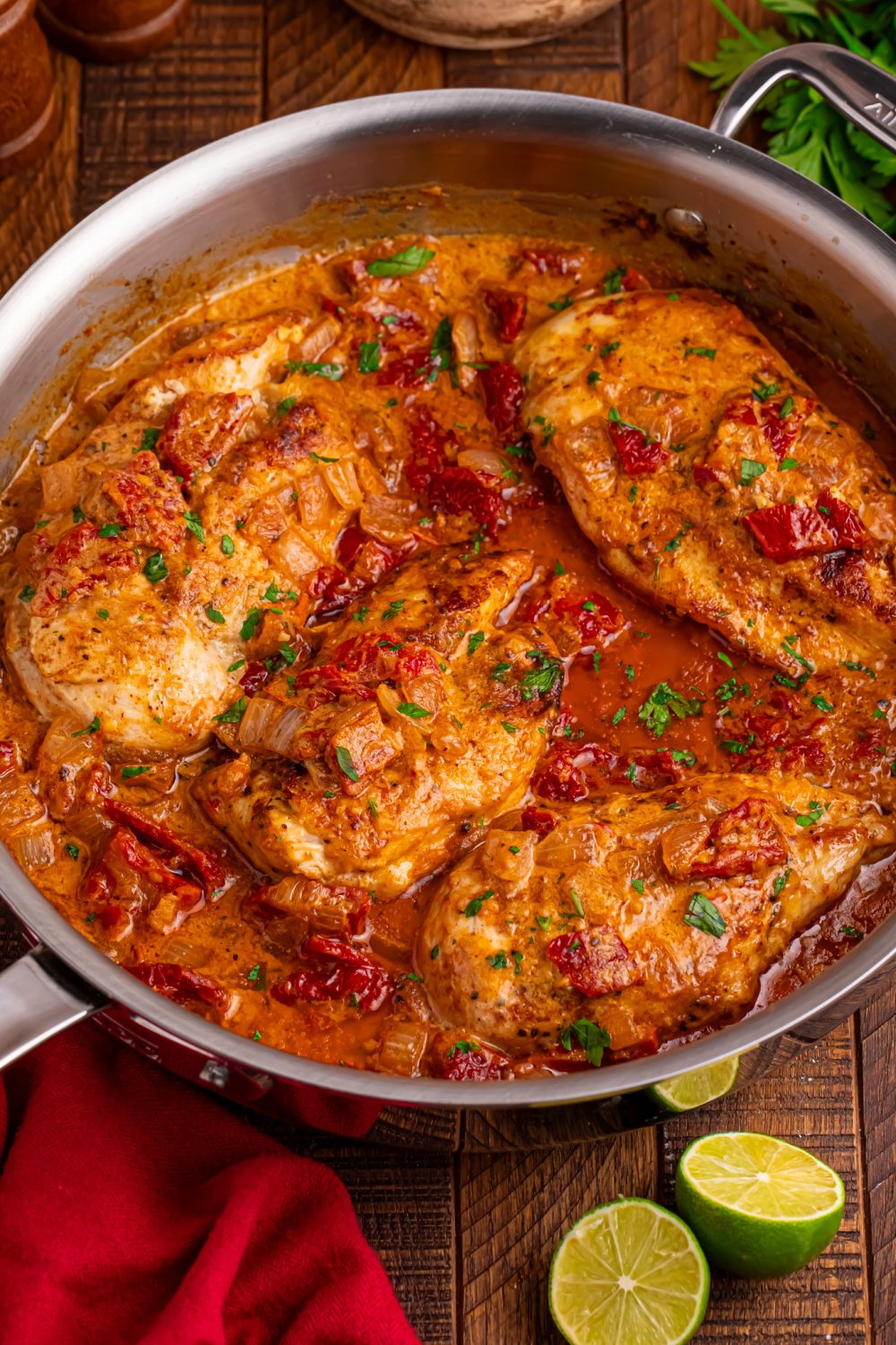 cajun chicken recipe in a skillet