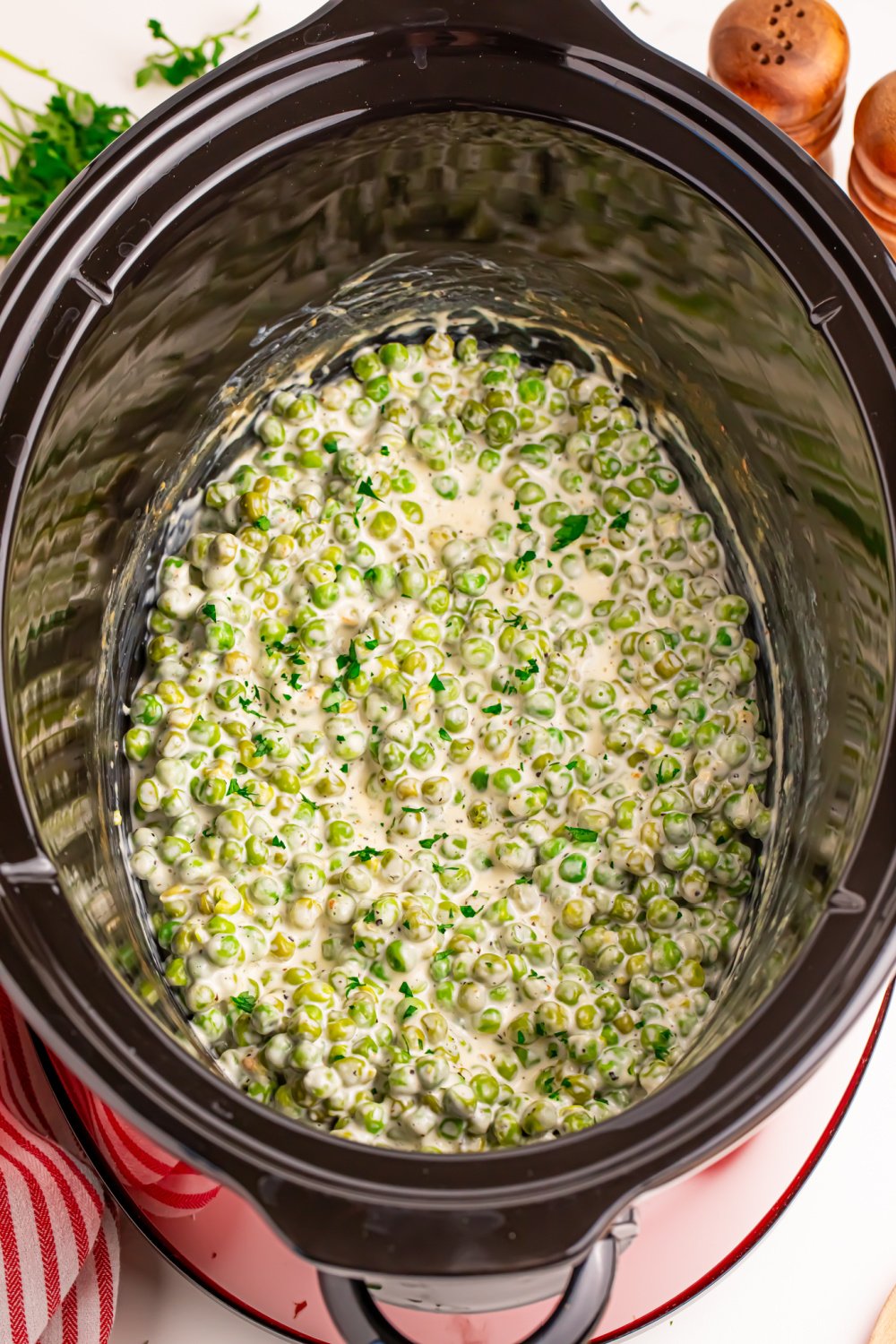 slow cooker creamed peas