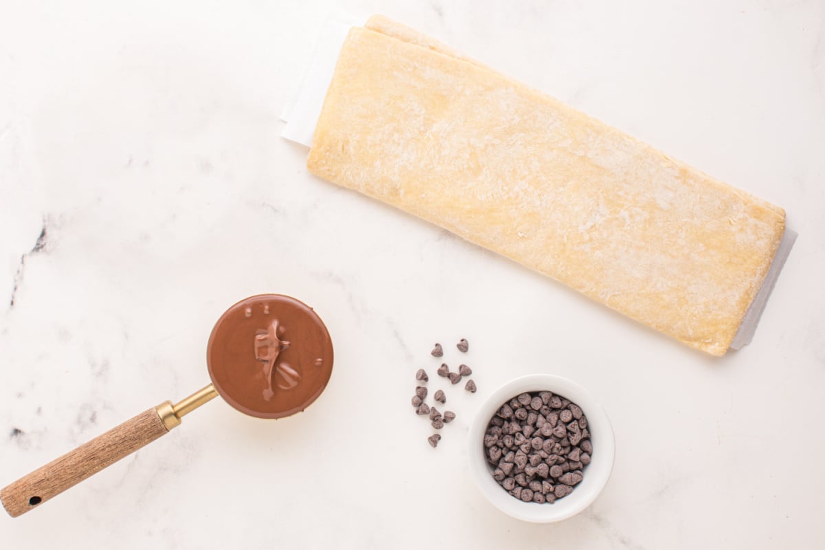 ingredients for Nutella Cruffins