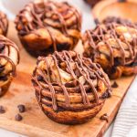 Nutella Cruffins on a cutting board