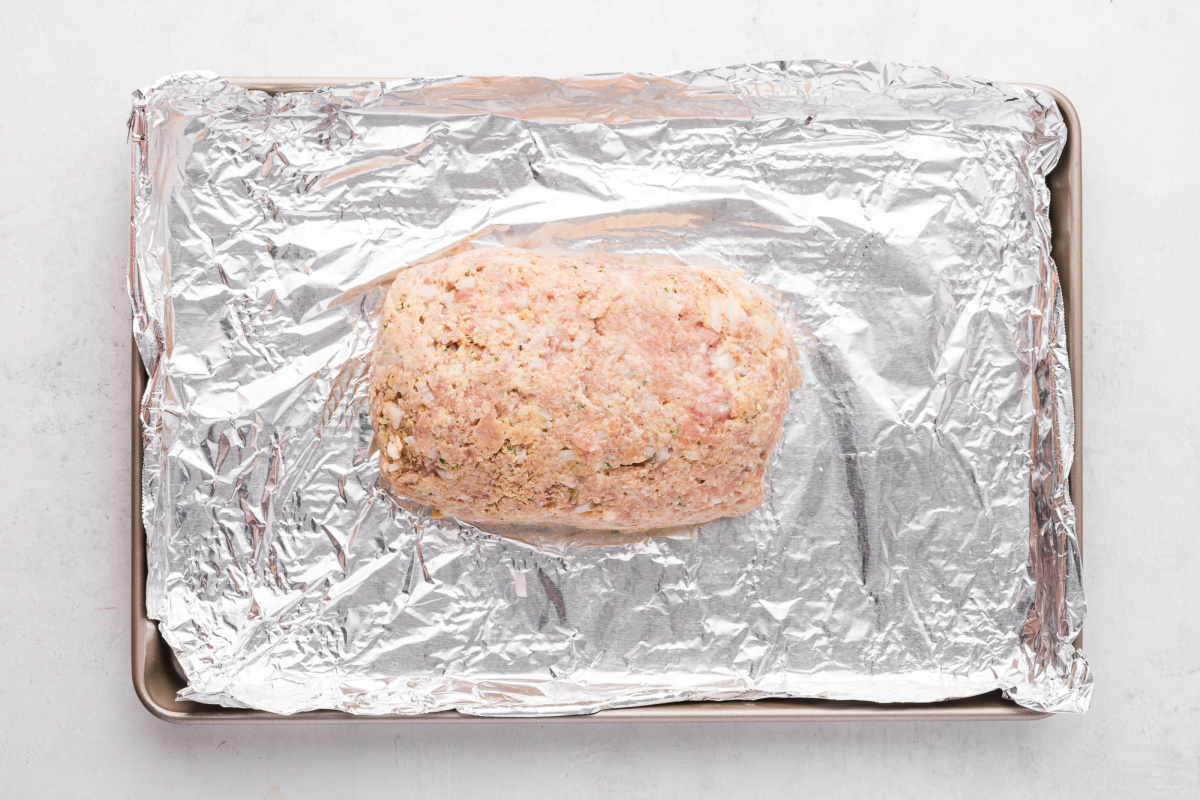 meatloaf on a baking sheet