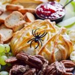 spider brie on appetizer board