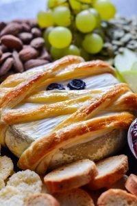 mummy brie on appetizer board