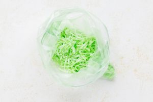 green colored coconut shreds