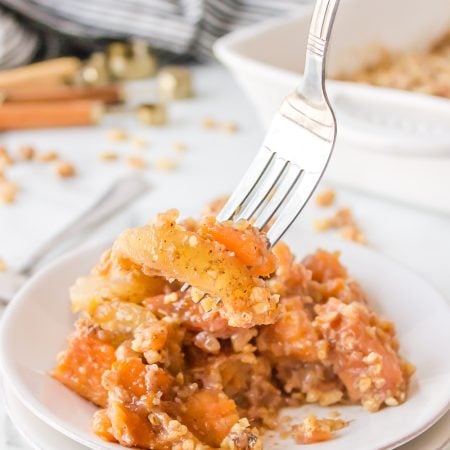 Apple and Yam Casserole on a plate