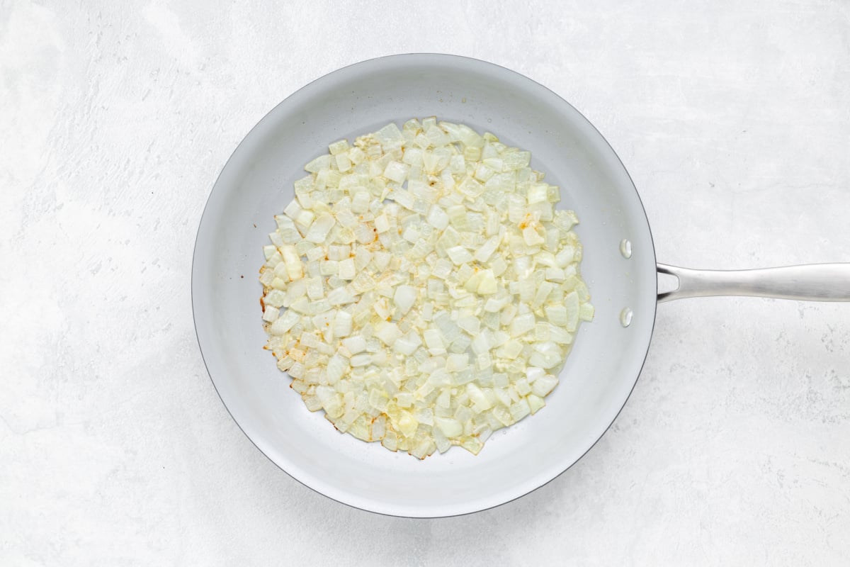 onions and butter in a pan