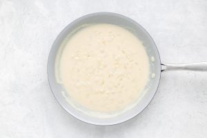 milked added into pan