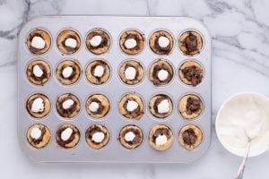 cream topping added to top of pastry