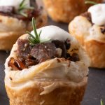 Beef Wellington Bites on a platter