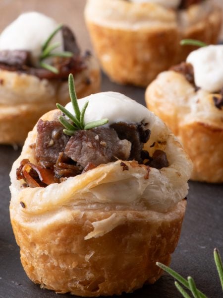 Beef Wellington Bites on a platter