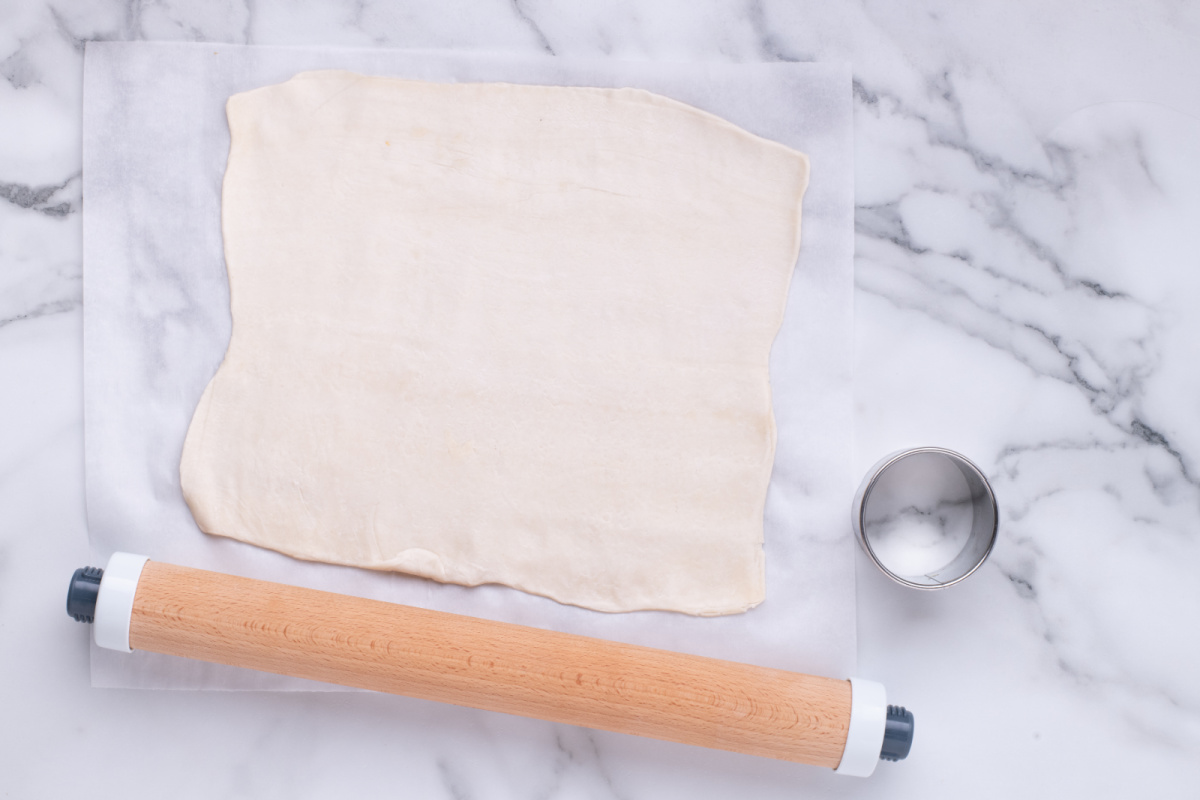 puff pasty dough rolled out