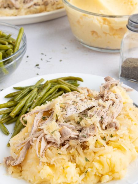 Classic Pork Loin and Sauerkraut on a plate
